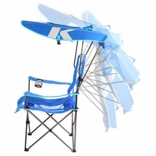 스윔웨이즈 SwimWays Beach Umbrella Chair Folding Canopy Cup Holder Picnic Seat Original Canopy Chair - Royal Blue New