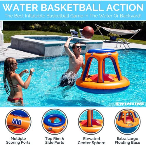  Swimline Giant Shootball Basketball Swimming Pool Game Toy