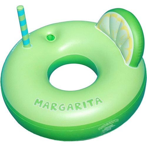  Swimline Margarita Ring Pool Inflatable Ride-On, Green