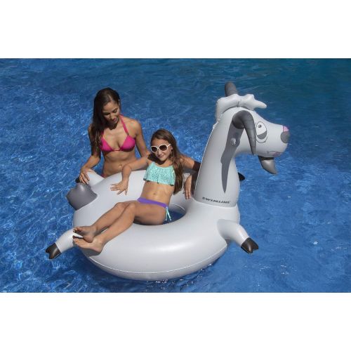  Swimline Inflatable Goat Swim Ring, Grey