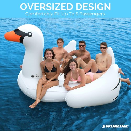  Solstice Giant 105 Inflatable Mega Swan Ride-On Float Raft Island