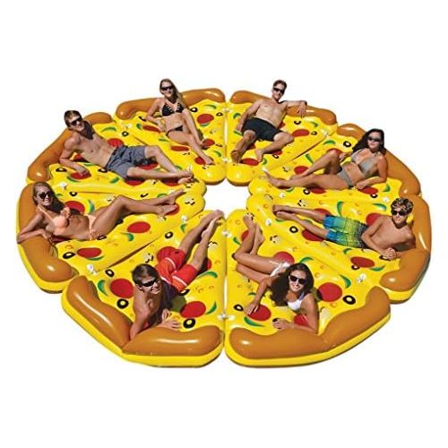 Swimline Giant Inflatable Pizza Slice for Swmming Pool (8 Pack)
