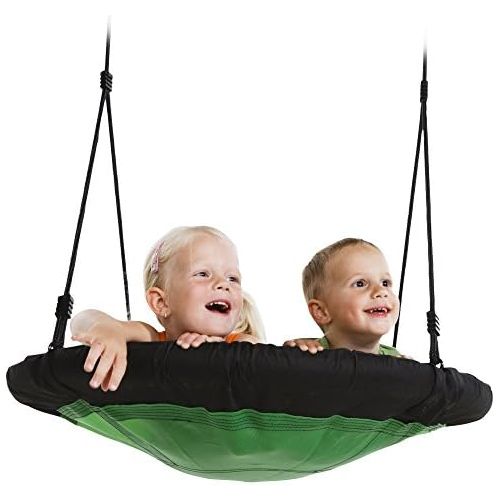  [아마존베스트]Swing-N-Slide NE 4630 Nest Swing Outdoor Swing with 40 Diameter, Green & Black