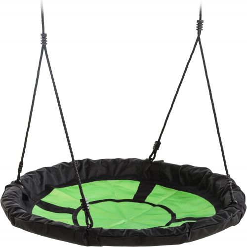  [아마존베스트]Swing-N-Slide NE 4630 Nest Swing Outdoor Swing with 40 Diameter, Green & Black