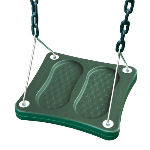  Swing-N-Slide NE 5041 Stand-Up Swing with 14 x 14 Swing Base and Coated Chains for Swing Set and Playset, Green