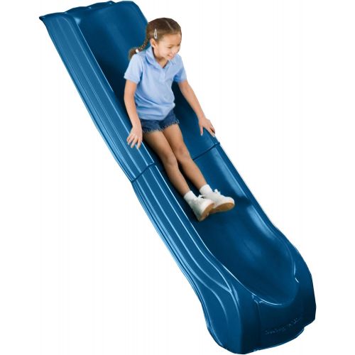  Swing-N-Slide NE 4701 Summit Slide 2-Piece Plastic Scoop Slide for 4 Decks with, Blue