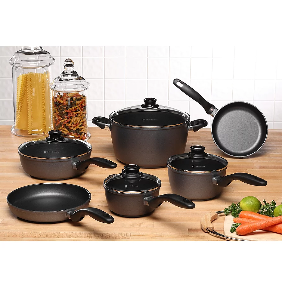  Swiss Diamond 10-Piece Ultimate Kitchen Cookware Kit