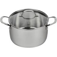 Swiss Diamond Stainless Steel 5.3 Quart Dutch Oven with Lid - Professional Cooking, Soup, & Stock Pot Evenly Distributes Heat - Oven- & Dishwasher-Safe, Mirror Finish