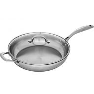 Swiss Diamond Premium PSL31032i Stainless Saute Pan with Lid, 5 quart/12.5, Gray