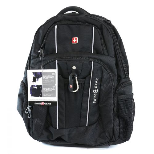  Swiss Gear - Laptop and Tablet Backpack With USB Cable Integration and Fits Most 17.3 Laptops - Black