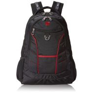 Swiss Gear SA1775 Black with Red Accents Laptop Backpack - Fits Most 15 Inch Laptops and Tablets