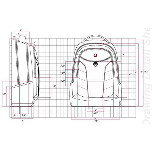  Swiss Gear SA1775 Black with Red Accents Laptop Backpack - Fits Most 15 Inch Laptops and Tablets