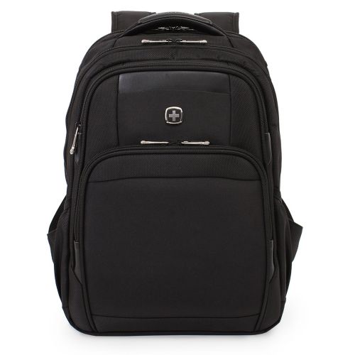  Swiss Gear SWISSGEAR 6392 ScanSmart Large Padded Laptop TSA Friendly Backpack - Black on Black