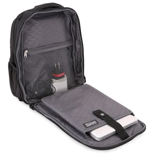  Swiss Gear SWISSGEAR 6392 ScanSmart Large Padded Laptop TSA Friendly Backpack - Black on Black