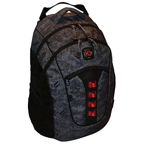 Wenger SwissGear Granite 16 Laptop Backpack Travel School Bag Black-Geo