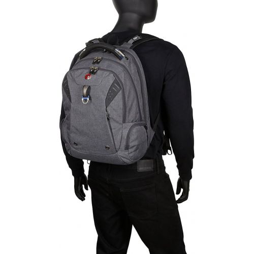  SwissGear Travel Gear TSA Approved 15 Inch Laptop Backpack 5902 - (Heather Grey/Navy)