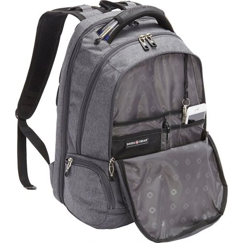  SwissGear Travel Gear TSA Approved 15 Inch Laptop Backpack 5902 - (Heather Grey/Navy)
