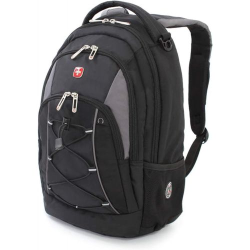  Swiss Gear Bungee Backpack, Black/Grey, One Size