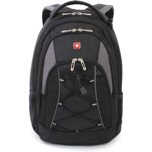  Swiss Gear Bungee Backpack, Black/Grey, One Size