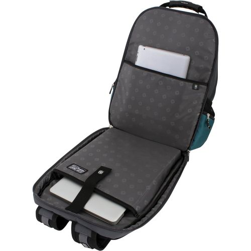  Swiss Gear SA6799 Gray with Teal TSA Friendly ScanSmart Laptop Backpack - Fits Most 15 Inch Laptops and Tablets