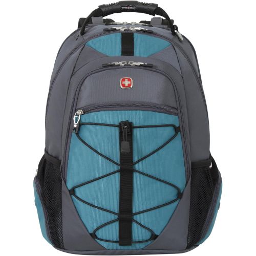  Swiss Gear SA6799 Gray with Teal TSA Friendly ScanSmart Laptop Backpack - Fits Most 15 Inch Laptops and Tablets