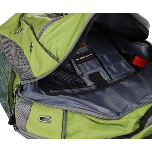  SwissGear Granite 16 Padded Laptop Backpack/School Travel Bag-Green