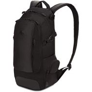 SwissGear Small/Compact Organizer Backpack - Narrow Profile Daypack (Black)