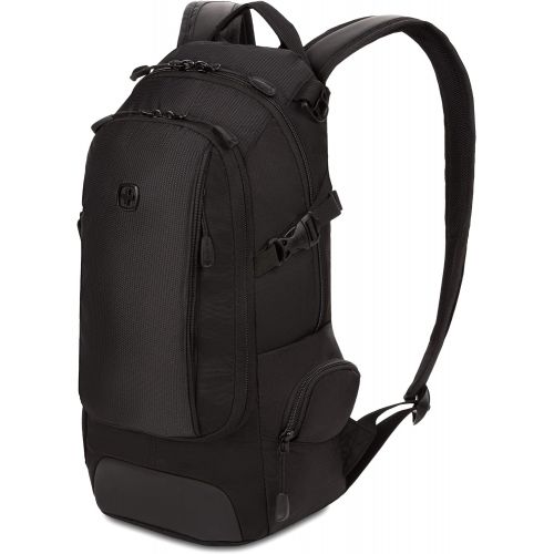  SwissGear Small/Compact Organizer Backpack - Narrow Profile Daypack (Black)