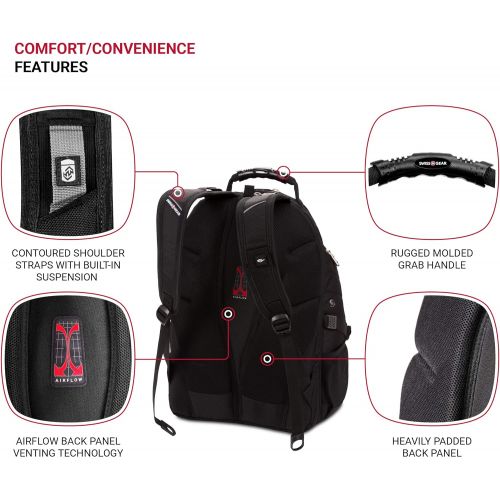  [아마존베스트]SWISSGEAR 1900 ScanSmart Laptop Backpack (Black)