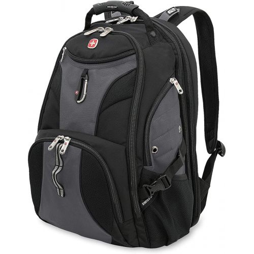  [아마존베스트]SWISSGEAR 1900 ScanSmart Laptop Backpack- Grey/Black