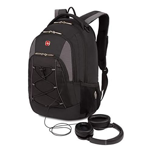  [아마존베스트]SwissGear Bungee Backpack, Black/Grey, One Size