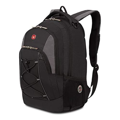  [아마존베스트]SwissGear Bungee Backpack, Black/Grey, One Size