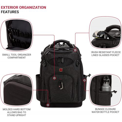  [아마존베스트]SWISSGEAR Work Pack Pro Ultimate Tool Protection Organization Durable Laptop Backpack with built-in USB port