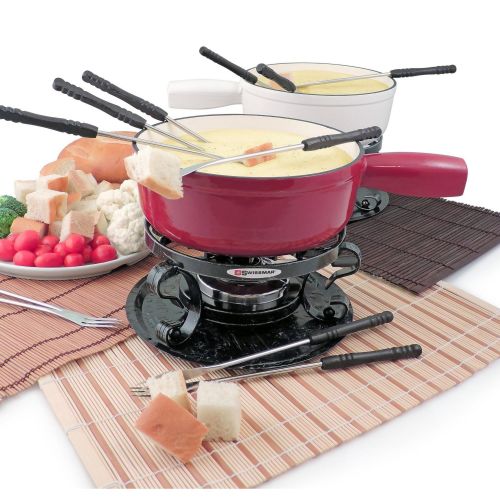  Swissmar Lugano Fondue Set-cherry