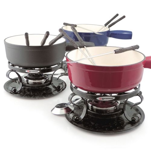  Swissmar Lugano Fondue Set-cherry