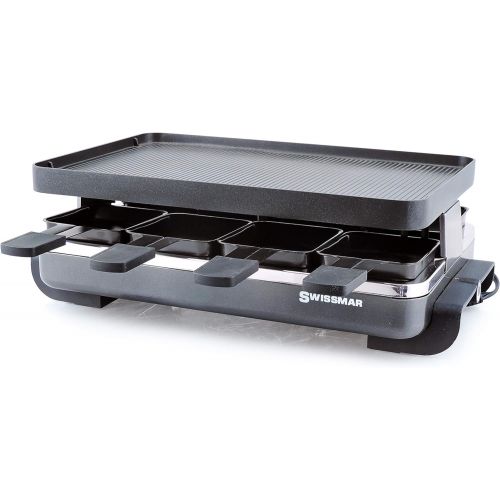  [아마존베스트]Swissmar Classic 8 Person Anthracite Raclette with Cast Aluminum Grill Plate