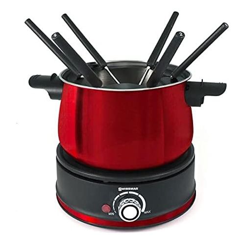  Swissmar 10 Piece Electric Fondue Set (Red)