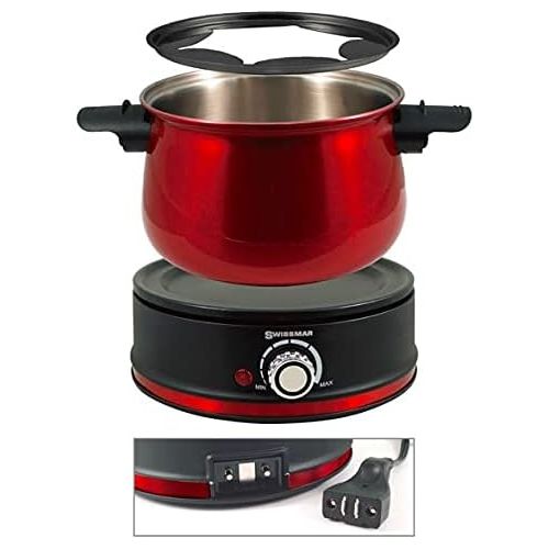  Swissmar 10 Piece Electric Fondue Set (Red)