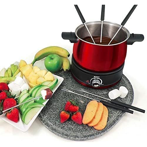  Swissmar 10 Piece Electric Fondue Set (Red)