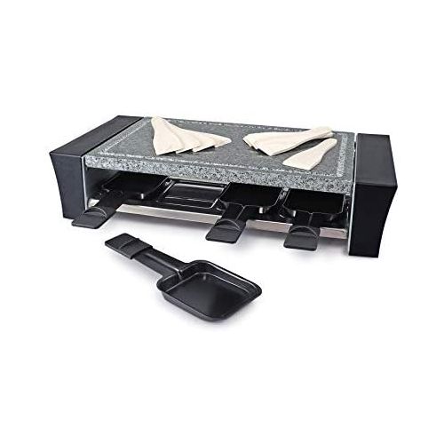  Swissmar KF-77088 Ticino 8- Person Raclette with Granite Stone Top, Black