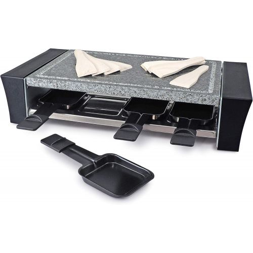  Swissmar KF-77088 Ticino 8- Person Raclette with Granite Stone Top, Black