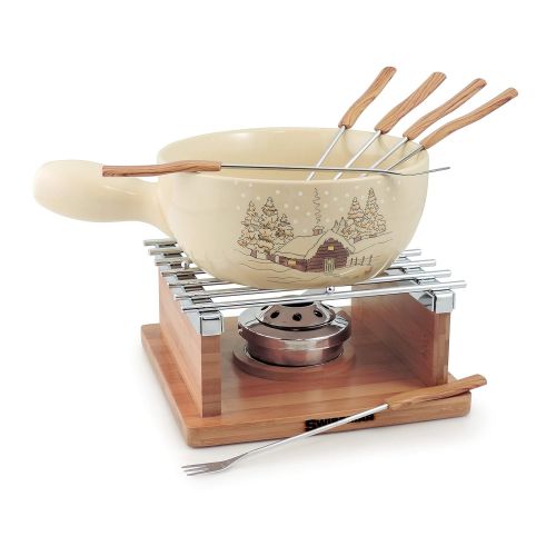  Swissmar - Chalet 10 Pc Ceramic Fondue Set