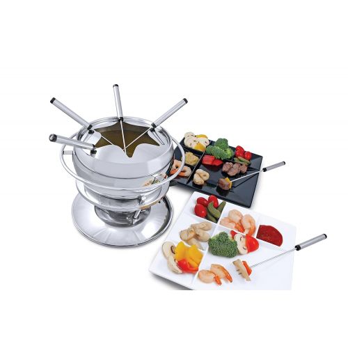  Swissmar Zuri 11 Piece Stainless Steel Fondue Set, Stainless Steel