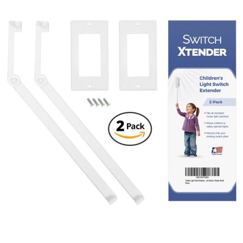  [아마존베스트]Switch Xtender Toddler Light Switch Extender 2-Pack, for Decora / Rocker Switch