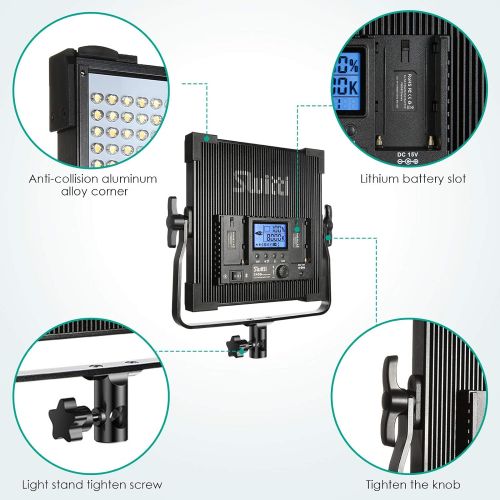  [아마존베스트]Switti 2-Packs 600 LED Video Light, Dimmable Bi-Color 3000K-8000K CRI96+ Panel Light, Photography Lighting Kit with Light Stand and Softbox for Portrait Shooting Video Recording