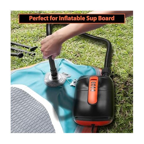  Swonder 20PSI High Pressure Digital Electric Air Pump for Stand Up Paddle Board | Kayak | Tent, SUP Inflator with Intelligent Dual Stage & Auto-Off, Two Colors