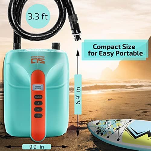  Swonder 20PSI High Pressure Digital Electric Air Pump for Stand Up Paddle Board Kayak Tent, SUP Inflator with Intelligent Dual Stage & Auto-Off, Two Colors