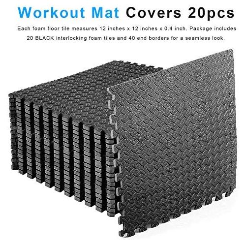  [아마존베스트]Swonuk Protective Mats Set 30 x 30 cm Floor Protection Mat 20 Puzzle Mat Large Pool Mat Fitness Mats for the Gym or Cellar