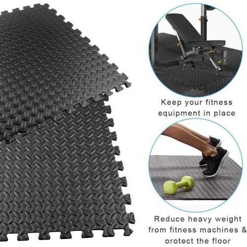  [아마존베스트]Swonuk Protective Mats Set 30 x 30 cm Floor Protection Mat 20 Puzzle Mat Large Pool Mat Fitness Mats for the Gym or Cellar