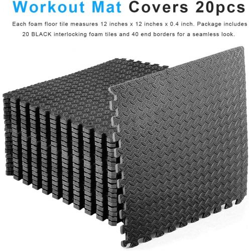  [아마존베스트]Swonuk Protective Mats Set 30 x 30 cm Floor Protection Mat 20 Puzzle Mat Large Pool Mat Fitness Mats for the Gym or Cellar